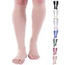 Meias de compressão Doc Miller Open Toe 20-30 mmHg para homens e mulheres