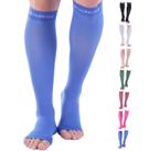 Meias de compressão Doc Miller Open Toe 20-30 mmHg para homens e mulheres