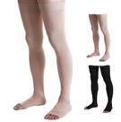 Meias de compressão Doc Miller Thigh Open Toe 15-20mmHg