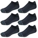 Meias de compressão Dr. Motion, 6 pares masculinas, decotadas, pretas Meias de compressão Dr. Motion, 6 pares masculinas, decotadas, pretas