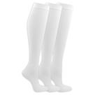 Meias de compressão Dr. Scholl's Travel até o joelho para mulheres x3 brancas