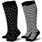 Meias de compressão LEVSOX Cotton 20-30 mmHg para mulheres e homens