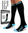 Meias de compressão SB SOX para homens e mulheres 20-30 mmHg preto/azul