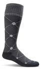Meias de compressão Sockwell Elevation Firm Black para mulheres