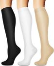 Meias de compressão Sooverki para mulheres e homens (3 pares)