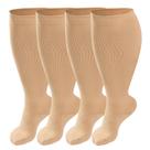 Meias de compressão VOMFIT Plus Size 20-30 mmHg para mulheres e homens