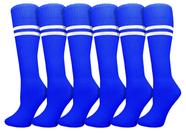 Meias de futebol Winterlace Winterlace Kids 6 pares de azul royal