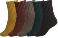 Meias de inverno BomKinta, meias femininas grossas de lã quente, 5 pares
