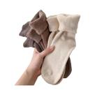 Meias De Inverno Femininas Quentes E Confortáveis De Plush Com Cano Médio, 3 Pares, Cores Sólidas