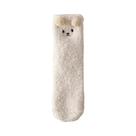 Meias De Inverno Femininas Quentes E Fofas Com Estampa De Urso Kawaii 3D, Grossas De Lã, Estilo