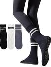 Meias de ioga Irisbear Pilates antiderrapantes para mulheres, pacote com 3 Meias de ioga Irisbear Pilates antiderrapantes para mulheres, pacote com 3