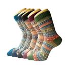 Meias De Lã Femininas Quentes E Macias De Comprimento Médio, 5 Pares, Outono Inverno, Ultra Grossas,