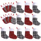 Meias de Natal CCINEE 24 unidades 22x14cm pretas brancas/vermelhas Meias de Natal CCINEE 24 unidades 22x14cm pretas brancas/vermelhas