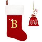 Meias de Natal Eoocan Monogram 50cm Red Velvet Meias de Natal Eoocan Monogram 50cm Red Velvet