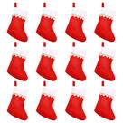 Meias de Natal, tecido não tecido vermelho de feltro CCINEE, 12 unidades