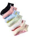 Meias de Pilates Heyielda Cute Grips para mulheres (6 pares)
