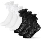 Meias de renda no tornozelo SATINIOR para mulheres e meninas, 6 pares