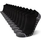 Meias de tornozelo COOVAN Athletic Running, almofadadas para homens, 12 pares