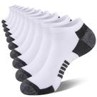 Meias de tornozelo COOVAN para homens, 10 pares de almofada confortável de corte baixo