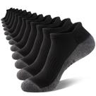 Meias de tornozelo eallco Low Cut, atléticas, almofadadas para corrida, pacote com 6 Meias de tornozelo eallco Low Cut, atléticas, almofadadas para corrida, pacote com 6