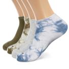 Meias de Tornozelo MONFOOT - Algodão, Tie Dye - Pacote com 4 Pares