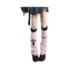 Meias De Tricô Largas Reversíveis Y2K Estilo Punk Femininas Para Outono Inverno - Coberturas De