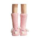 Meias De Veludo Coral Para Mulheres, Pantufas De Inverno Para Dormir Em Casa, Presente De Natal