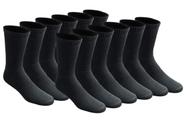 Meias Dickies All Purpose Cushion Crew para homens pretas 6/12
