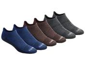 Meias Dickies Dri-Tech Moisture Control No Show Brown, 6 pares Meias Dickies Dri-Tech Moisture Control No Show Brown, 6 pares