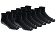 Meias Dickies Dri-Tech Moisture Control Quarter Black 12 pares Meias Dickies Dri-Tech Moisture Control Quarter Black 12 pares