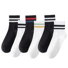Meias Digion, 6 pares, listradas, atléticas, femininas