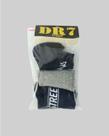 Meias DR7 Street Soquete Pack com 3 Unidades - Cores sortidas (Azul/Preto/Cinza/Branco)