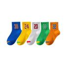 Meias Esportivas De Algodão Para Meninos E Meninas, 5 Pares, Primavera, Verão, Calçados Infantis
