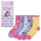 Meias Estampadas Infantis Little Mermaid Kit 5 Peças Tamanho 27-30 Milk&Moo