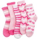 Meias felpudas Anlisim para mulheres Winter Cozy Fluffy, 6 pares de rosa