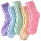 Meias felpudas LINEMIN femininas aconchegantes e fofas de inverno (pacote com 5) Meias felpudas LINEMIN femininas aconchegantes e fofas de inverno (pacote com 5)