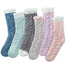 Meias felpudas Loritta femininas de inverno, fofas e fofas, animais x6