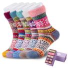 Meias felpudas SISOSOCK para mulheres Cozy Soft Warm, pacote com 5 unidades de inverno