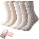 Meias felpudas SISOSOCK para mulheres Cozy Soft Warm, pacote com 5 unidades de inverno