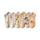 Meias Femininas de Algodão Cano Baixo - 6 Pares - Estampas Divertidas e Confortáveis Meias Femininas de Algodão Cano Baixo - 6 Pares - Estampas Divertidas e Confortáveis