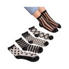 Meias Femininas De Renda Até O Tornozelo, 5 Pares, Ultrafinas, Antiderrapantes, Transparentes, Moda