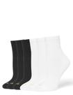 Meias Femininas HUE Mini Cano 6 Pares Branco e Preto