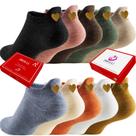 Meias femininas IBEILLI, fofas, 10 pares de algodão kawaii, decotadas