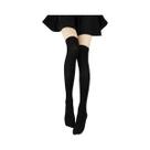 Meias Femininas Listradas Em Preto E Branco Acima Do Joelho, 16-20 Denier, Ajuste Fino, Meias