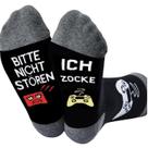 Meias Funny German Gamer Cotton Crew para adultos