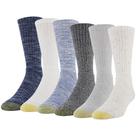 Meias GOLDTOE Harrington Crew para homens em branco, 6 pares