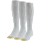 Meias GOLDTOE Ultra Tec Performance Over-The-Calf masculinas brancas