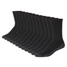 Meias Hanes Max Cushion para homens, pacote de 6/12 pares, preta/cinza