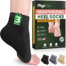 Meias hidratantes de calcanhar PhysFlex para calcanhares rachados, 3 pares