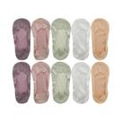 Meias Invisíveis De Verão Para Mulheres, 5 Pares, Antiderrapantes, Meias Pretas Tipo Sapatilha